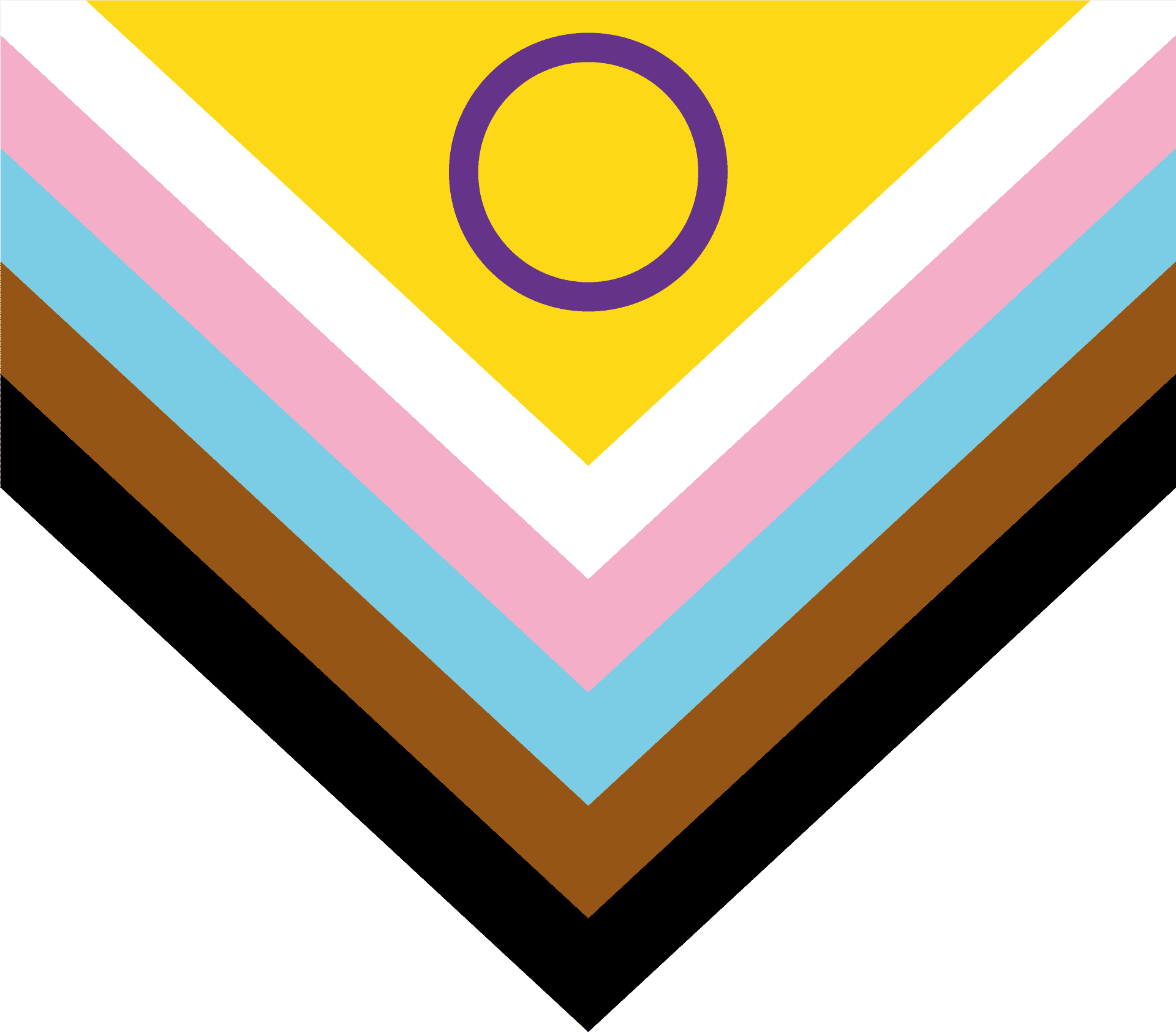 triangular wedge part of the intersex progress pride flag.